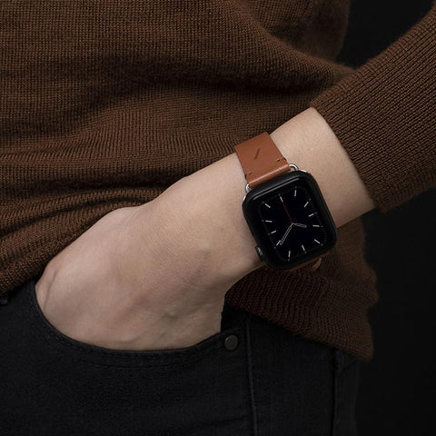 Classic Leather Apple Watch Strap (42/44mm) - Brown - ZEITGEIST