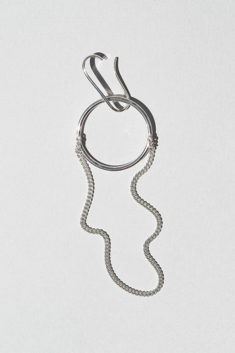 Wire Bold Earring Chain (Sterling Silver)