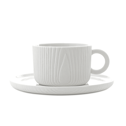 MU Coffee Cup & Saucer - White - ZEITGEIST