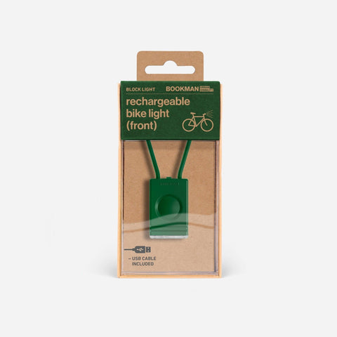 Block Bike Light Front: Green - ZEITGEIST