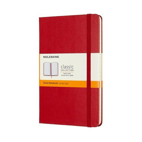 Classic Large Lined Notebook - Scarlet Red - ZEITGEIST