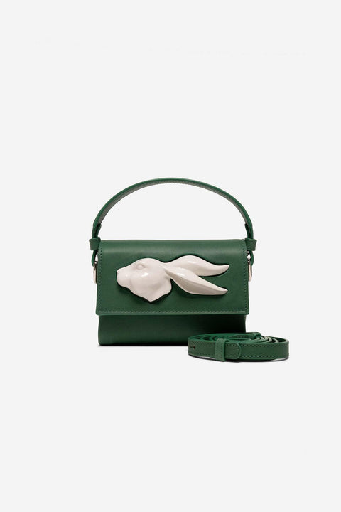 Mini Flap Rabbit Head Bag - Forest Green - ZEITGEIST