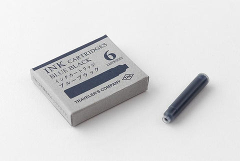 Traveler's Brass Fountain Pen Ink Cartridges - Blue Black Stationary Traveler's Company - der ZEITGEIST