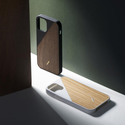 Clic Wooden iPhone 12 / 12 Pro Phone Case - White - ZEITGEIST
