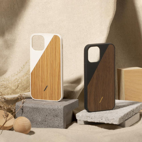 Clic Wooden iPhone 12 / 12 Pro Phone Case - Black - ZEITGEIST